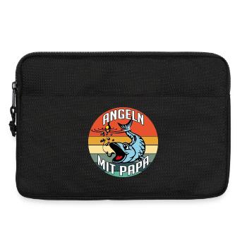 Angeln mit Papa ist am schönsten - Laptoptasche 13" - Schwarz - Vorne