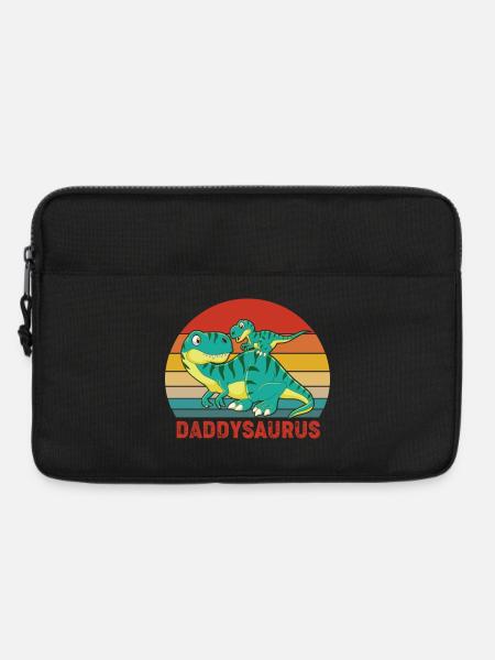 Dinosaurier Daddysaurus Papasaurus Geschenk - Laptoptasche 13" - Schwarz