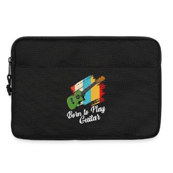Né pour jouer de la guitare - Sacoche pour ordinateur portable 13 pouces - noir - Devant