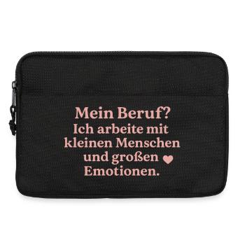 Kleine Menschen - Große Emotionen (rosa) - Laptoptasche 13" - Schwarz - Vorne