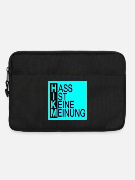 Hass ist keine Meinung - Laptoptasche 13" - Schwarz