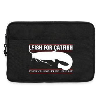 Je pêche le poisson-chat - tout le reste est un appât - Sacoche pour ordinateur portable 13 pouces - noir - Devant