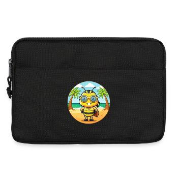 Bee Funny Cartoon Summer Beach Sunglasses - Laptop bag 13" - black - Front