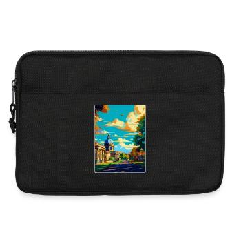 Greenwich Londres Angleterre Royaume-Uni Affiche de voyage vintage - Sacoche pour ordinateur portable 13 pouces - noir - Devant