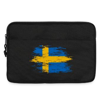 Drapeau de la Suède utilisé - Sacoche pour ordinateur portable 13 pouces - noir - Devant