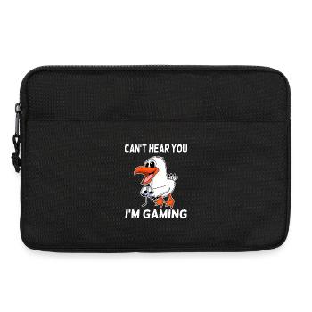 Can´t Hear You I´m Gaming Seemöwe Möwe Geschenk - Laptoptasche 13" - Schwarz - Vorne
