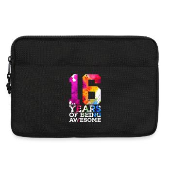 16 ANS D’ÊTRE GÉNIAL 16E ANNIVERSAIRE - Sacoche pour ordinateur portable 13 pouces - noir - Devant