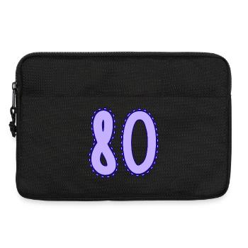 80. 80 ANS. 80e ANNIVERSAIRE. ANNIVERSAIRE 80 ANS. - Sacoche pour ordinateur portable 13 pouces - noir - Devant