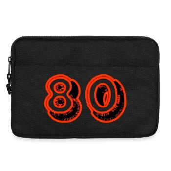 80. 80 ANS. 80e ANNIVERSAIRE. ANNIVERSAIRE 80 ANS. - Sacoche pour ordinateur portable 13 pouces - noir - Devant