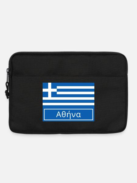 Athen auf Griechisch geschrieben - Laptoptasche 13" - Schwarz