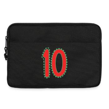 10. 10 ANS. 10e ANNIVERSAIRE. ANNIVERSAIRE 10 ANS. - Sacoche pour ordinateur portable 13 pouces - noir - Devant