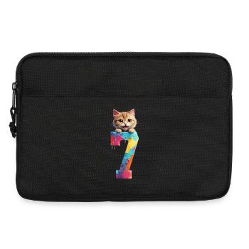 7 JAHRE KATZE 7. GEBURTSTAG - Laptoptasche 13" - Schwarz - Vorne