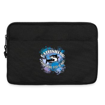 Wels Waller fischen Wels auf Farbklecksen - Laptoptasche 13" - Schwarz - Vorne