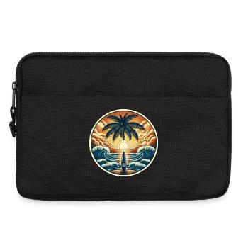 Logo du surfeur - Sacoche pour ordinateur portable 13 pouces - noir - Devant