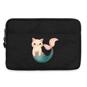 Niedliche Meerjungfrau Katze - Laptoptasche 13" - Schwarz - Vorne