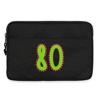 80. 80 ANS. 80e ANNIVERSAIRE. ANNIVERSAIRE 80 ANS. - Sacoche pour ordinateur portable 13 pouces - noir - Devant