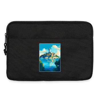 Insel Rab Kroatien Vintage Reiseplakat Souvenir - Laptoptasche 13" - Schwarz - Vorne