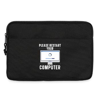 Please Restart Your Computer Coding Tech Support - Laptoptasche 13" - Schwarz - Vorne