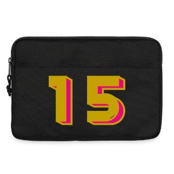 15. 15 ANS. 15e ANNIVERSAIRE. ANNIVERSAIRE 15 ANS. - Sacoche pour ordinateur portable 13 pouces - noir - Devant