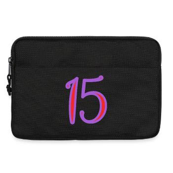 15. 15 JAHRE. 15-JÄHRIGES JUBILÄUM. 15-JÄHRIGES JUBILÄUM. - Laptoptasche 13" - Schwarz - Vorne