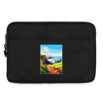 Hartland Quay Devon Vintage Travel Poster Souvenir - Laptop bag 13" - black - Front