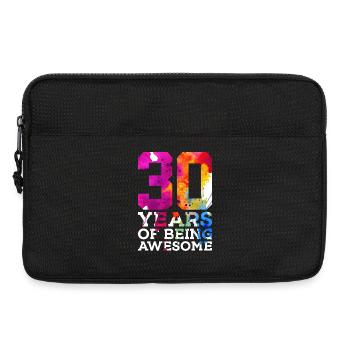 30 YEARS OF BEING AWESOME 30. GEBURTSTAG - Laptoptasche 13" - Schwarz - Vorne