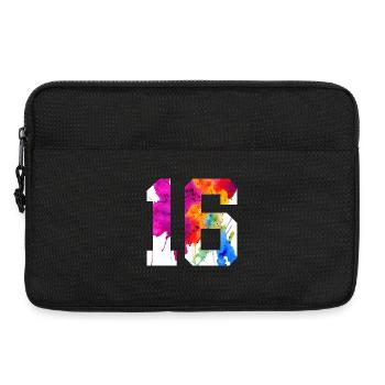 NUMMER 16 JAHRE ALT 16. GEBURTSTAG - Laptoptasche 13" - Schwarz - Vorne