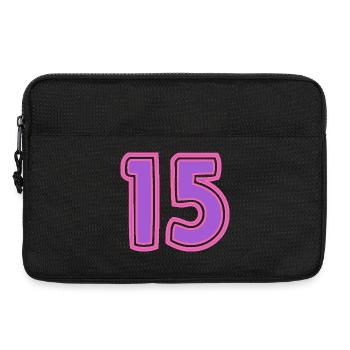 15. 15 JAHRE. 15-JÄHRIGES JUBILÄUM. 15-JÄHRIGES JUBILÄUM. - Laptoptasche 13" - Schwarz - Vorne
