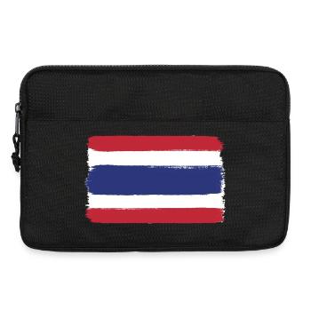 Drapeau de la Thaïlande look utilisé - Sacoche pour ordinateur portable 13 pouces - noir - Devant