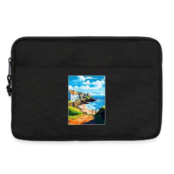 Gorran Haven Angleterre Royaume-Uni Affiche de voyage Souvenir WPA - Sacoche pour ordinateur portable 13 pouces - noir - Devant