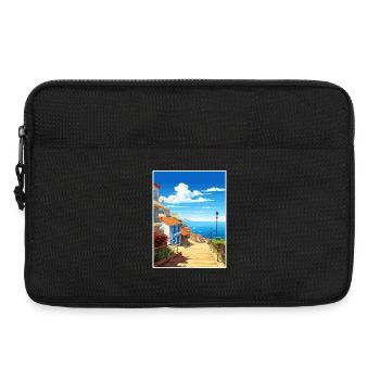 Nazare Portugal Vintage Reiseposter WPA Souvenir - Laptoptasche 13" - Schwarz - Vorne