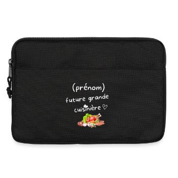 Tablier de cuisine personnalisable - Sacoche pour ordinateur portable 13 pouces - noir - Devant
