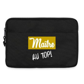 MEISTER. MEISTER. VIELEN DANK. DANKE, MEISTER - Laptoptasche 13" - Schwarz - Vorne