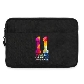 11 ANS D’ÊTRE GÉNIAL 11E ANNIVERSAIRE - Sacoche pour ordinateur portable 13 pouces - noir - Devant