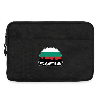 Sofia Bulgarien Flagge Skyline Silhouette Reisen - Laptoptasche 13" - Schwarz - Vorne