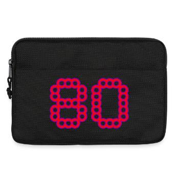 80. 80 ANS. 80e ANNIVERSAIRE. ANNIVERSAIRE 80 ANS. - Sacoche pour ordinateur portable 13 pouces - noir - Devant