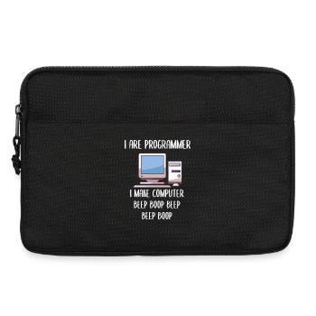 I Are Programmer Programming - Laptoptasche 13" - Schwarz - Vorne