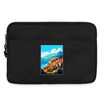 Madère Portugal Affiche de voyage vintage souvenir - Sacoche pour ordinateur portable 13 pouces - noir - Devant