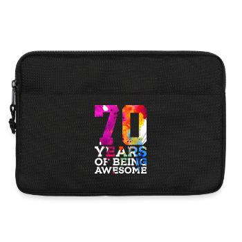 70 YEARS OF BEING AWESOME 70. GEBURTSTAG - Laptoptasche 13" - Schwarz - Vorne