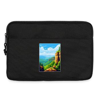 Montagne de grès de l’Elbe Allemagne Affiche de voyage WPA - Sacoche pour ordinateur portable 13 pouces - noir - Devant