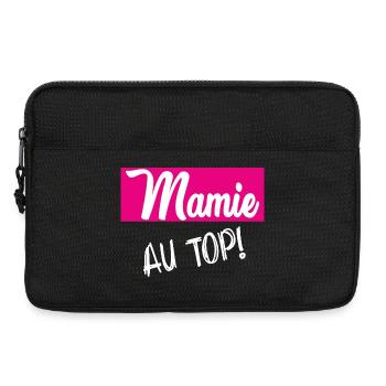 MAMIE. GRAND-MERE. FÊTE DES MÈRES. BONNE FÊTE - Sacoche pour ordinateur portable 13 pouces - noir - Devant