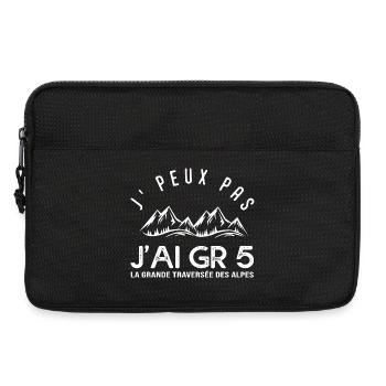 J'peux pas j'ai GR 5 – Randonnée Alpes - Sacoche pour ordinateur portable 13 pouces - noir - Devant