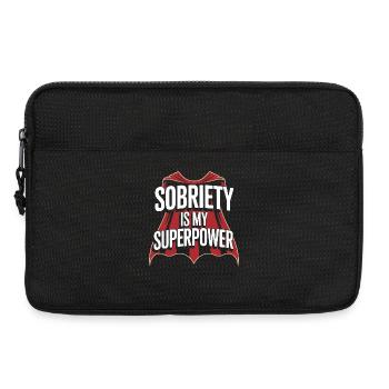 La sobriété est mon superpouvoir : la vie sobre et alcoolique - Sacoche pour ordinateur portable 13 pouces - noir - Devant