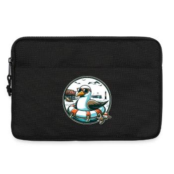Mouette dans une bouée de sauvetage - Sacoche pour ordinateur portable 13 pouces - noir - Devant