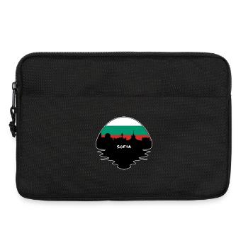 Sofia Bulgarien Flagge Skyline Silhouette Reisen - Laptoptasche 13" - Schwarz - Vorne