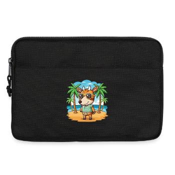 Okapi Lustige Cartoon Sommer Strand Sonnenbrille - Laptoptasche 13" - Schwarz - Vorne