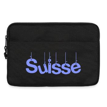 SCHWEIZ. HUMOR. LAND. FLAGGE. GENF. LAUSANNE - Laptoptasche 13" - Schwarz - Vorne