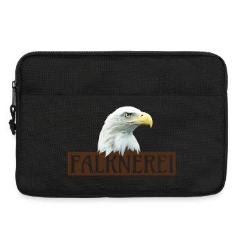 Falknerei mit Weißkopfseeadler, Adler Beize - Laptoptasche 13" - Schwarz - Vorne