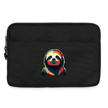 paresseux dessin animé personnage animal de compagnie coloré - Sacoche pour ordinateur portable 13 pouces - noir - Devant