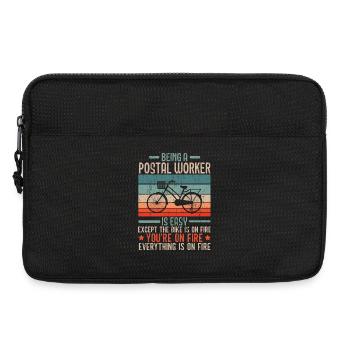 Ich bin Postangestellte Briefträgerin Postbote Ber - Laptoptasche 13" - Schwarz - Vorne